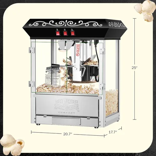 Vista 6 de Máquina para palomitas de maíz perfectas Great Northern de 10 oz, hace 12 cuartos de galón, Negro