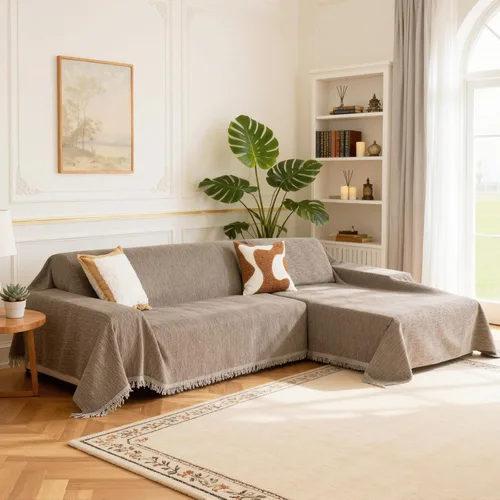 Vista 17 de MEETSKY Funda para sofá modular, lavable, 2 fundas de felpilla para sofá de 2 cojines en forma de L, protector de muebles multiusos para mascotas