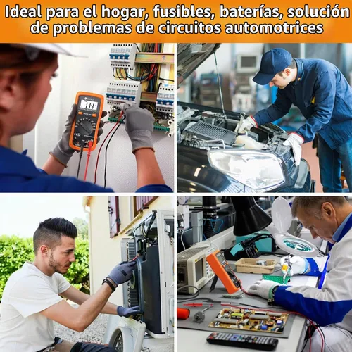 Vista 6 de Multímetro digital de bolsillo Neoteck 8233D PRO 2000 recuentos, con diodos de resistencia, medidor automático de continuidad con indicador sonoro