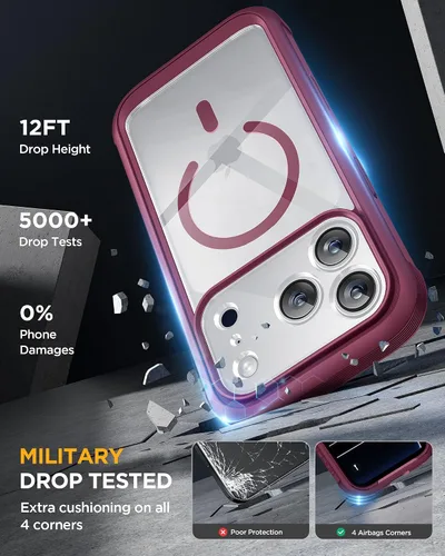 Vista 212 de Miracase Serie de vidrio para iPhone 11 de 6.1 pulgadas, funda protectora de cuerpo completo resistente mejorada con protector de pantalla de vidrio