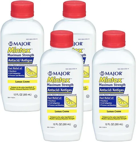 Vista 8 de MAJOR Mintox - Antiácido de máxima fuerza para un alivio rápido de la acidez estomacal, indigestión ácida, presión, hinchazón, crema de limón, 12