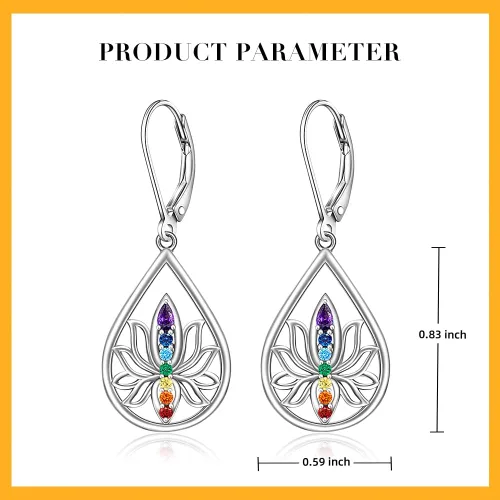 Vista 2 de Aretes de Halloween con diseño de murciélago y esqueleto, cardenal, colibrí, zorro, abeja, día de San Patricio, trébol, gato negro, 7 chakras, vaca