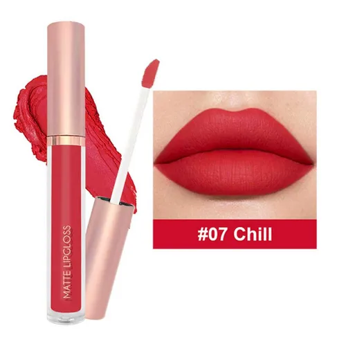 Vista 3 de BestLand Juego de 3 lápices labiales líquidos rojos atrevidos, seductores, brillo de labios mate de larga duración, impermeable, alto pigmento a
