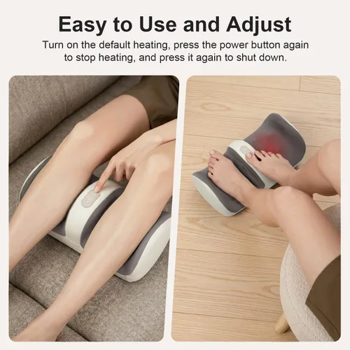 Vista 7 de Nekteck Foot Massager with Heat & Shiatsu Foot Roller, Adjustable Intensity & Calf Massage for Sore Feet, Neuropathy & Plantar Fasciitis, Portable