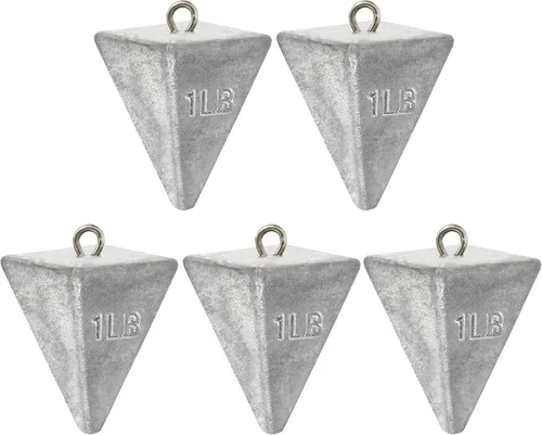 Vista 13 de BLUEWING Pyramid Sinkers Pesas de pesca de plomo 1oz, 2oz, 3oz, 5oz, 8oz, 10oz, 12oz, 16oz, 32oz para agua salada