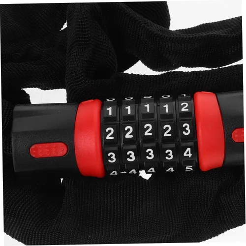 Vista 8 de Healifty Carbon Steel Bike Chain Lock Digit Password Anti-Theft Security for Bicycle Mountain Bike Electric Scooter and Portable Lock for Outdoor