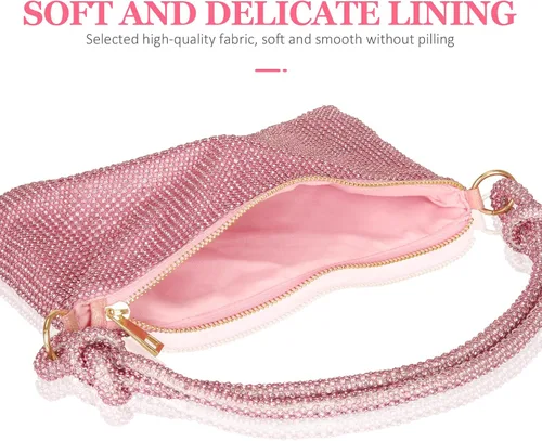 Vista 4 de Covelin Bolso de mano de diamante brillante de moda para mujer