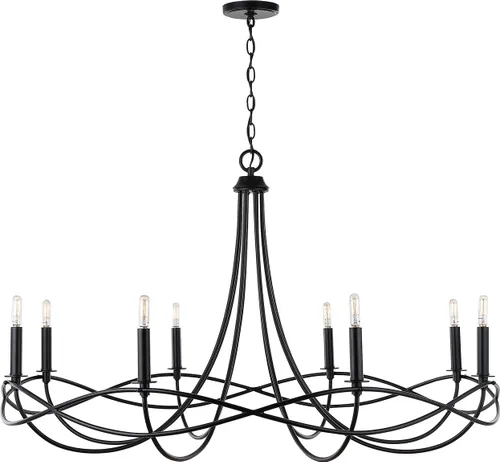 Vista 8 de Capital Lighting 431661MB Sonnet - Candelabro con marco de metal, 6 luces, 360 vatios totales, 22 pulgadas de alto x 30 pulgadas de ancho, negro mate