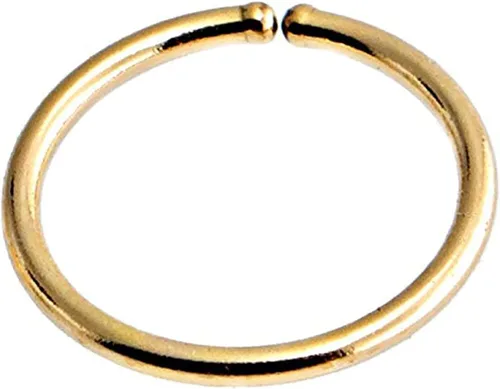 Vista 7 de Aretes de aro de oro sólido para mujeres, hombres, aretes de aro para cartílago, hélix, rook, nariz cantada, agujero para lóbulo de oreja, ligeros