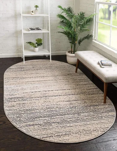 Vista 11 de Unique Loom Oasis Collection - Alfombra de área tranquila (2 x 3 pies, rectangular, gris/marfil)
