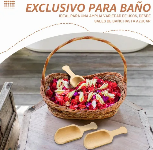 Vista 6 de Dandat Paquete de 100 mini cucharas de madera pequeñas de bambú para tarros