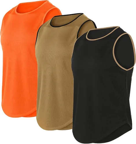 Vista 5 de Mlgaril Camiseta sin mangas para hombre, de secado rápido, para gimnasio, ligera, transpirable, para entrenamiento, fisicoculturismo, fitness
