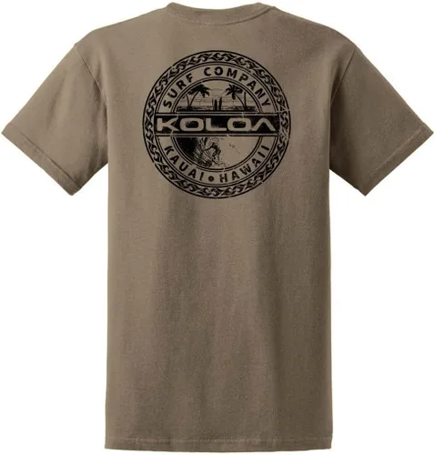 Vista 76 de Koloa Surf - Camisetas de algodón pesado para hombre, tallas grandes y altas Azul acuático/negro buscando diseño de ondas