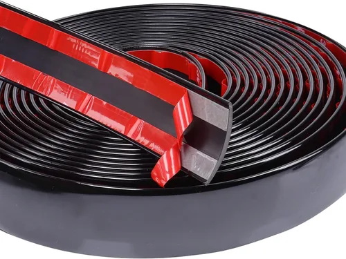 Vista 2 de Moldura Automotriz de 18 Pies 1" (25mm) Negro Brillante Molduras Laterales para Automóvil con Protección UV a Prueba de Rayones para Todos
