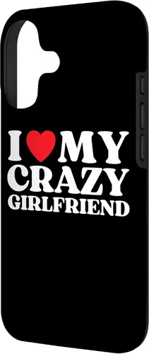 Vista 2 de Funny I Love My Crazy Girlfriend I Red Heart My Crazy GF - Carcasa para iPhone 17
