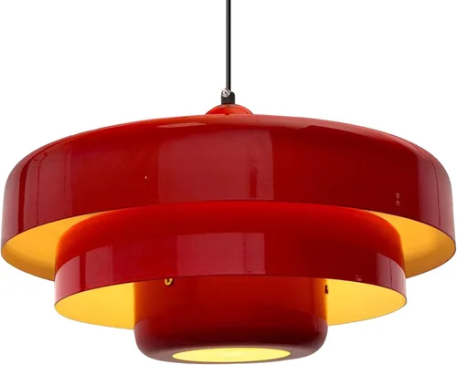 Vista 10 de Lámpara Colgante Rosa de Mediados de Siglo, Lámpara Colgante Nórdica, Accesorio de Iluminación Colgante, Luz de Techo Colgante con Diseño