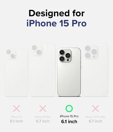 Vista 2 de Ringke - Funda para iPhone 15 Pro (silicona magnética azul profundo)
