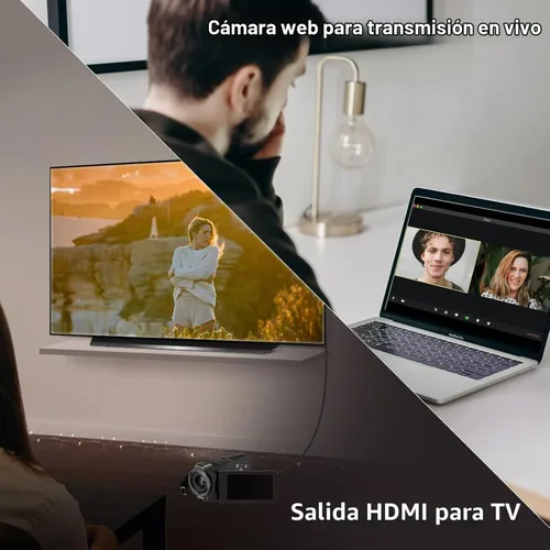 Vista 7 de ORDRO Cámara de video 4K AX65 Videocámara óptica, pantalla táctil IPS de 3.5 pulgadas, cámara de vlogging con zoom óptico 12X para transmisión