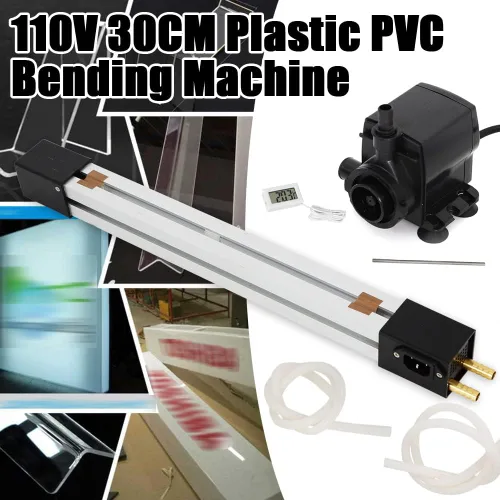Vista 3 de Dobladora de plástico de PVC acrílico de 110 V, dobladora de hojas de plástico de 110 V, calentador de tiras manuales para herramienta de doblado