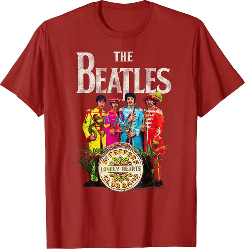 Vista 42 de The Beatles Sgt. Pepper's Lonely Hearts Camiseta de manga corta Negro