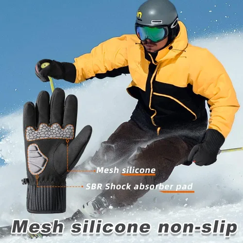 Vista 3 de WTACTFUL - Guantes de esquí, impermeables, transpirables, para pantalla táctil, snowboard, para hombres y mujeres
