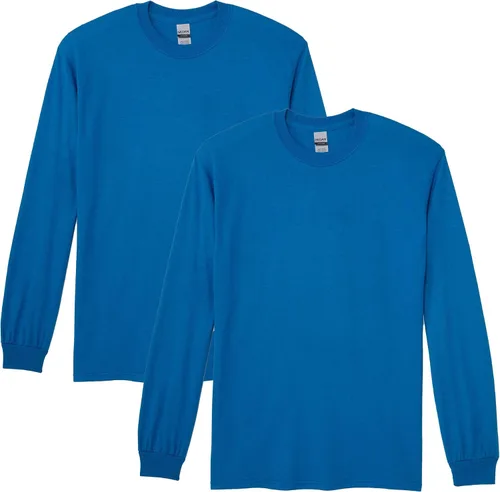 Vista 21 de Gildan - Camiseta DryBlend de manga larga para adulto, estilo G8400, paquete de 2