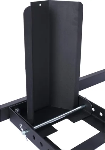 Vista 7 de Soporte ajustable para rueda de motocicleta, soporte de rueda resistente de 1800 libras, calzo delantero de motocicleta negro, soporte de remolque