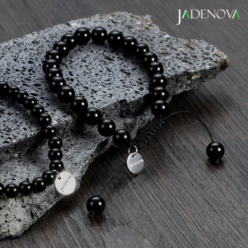 Vista 6 de JADENOVA - Brazalete de piedras de yoga para parejas