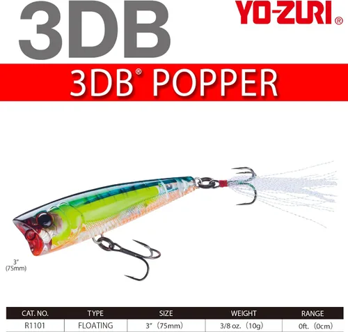 Vista 4 de Señuelo Yo-Zuri flotante de tipo popper (3DB)