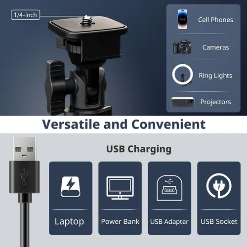 Vista 6 de Eicaus Anillo de luz magnético de 12 pulgadas con trípode de 67 pulgadas, luz para selfie con soporte para iPhone para grabación, compatible