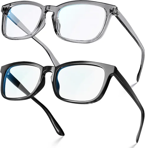 Vista 15 de VISOONE - Lentes cuadrados con bloqueo de luz azul y antireflejante para computadora, videojuegos; para mujeres y hombres MONTANA
