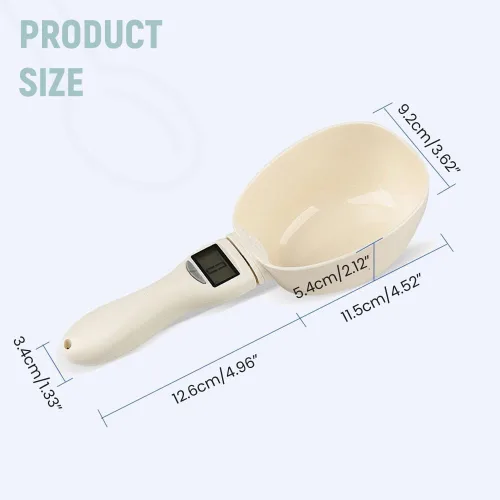 Vista 2 de Cuchara medidora digital, escala de medición de alimentos 2024 con pantalla LCD, cuchara de medición digital de alta precisión de 28.22 oz/0.04 oz