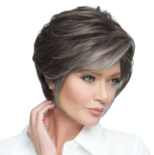 Vista 14 de Raquel Welch Go To Style - Peluca de pelo corto versátil y favorecedora de Hairuwear, gorra media, castaño iluminado por el sol RL10/12
