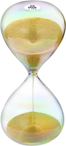 Vista 21 de Reloj de arena con temporizador de arena de 1 minuto con arena de color marrón, reloj de arena grande de 1 minuto, reloj de arena de 1 minuto