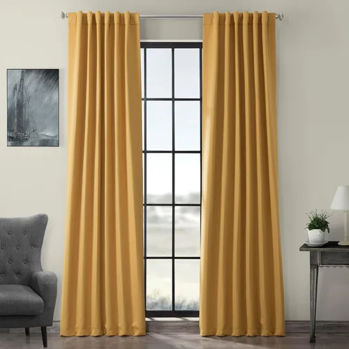 Vista 43 de HPD Half Price Drapes BOCH-171113-84, cortinas sólidas para oscurecer habitación (1 panel), 50 x 84 pulgadas, color beige alabastro