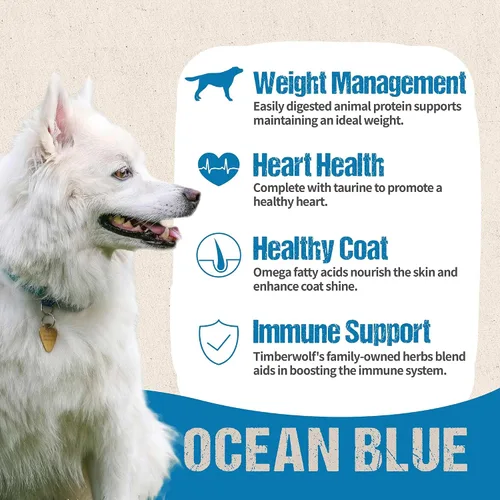 Vista 6 de Timberwolf Receta de arenque azul océano comida seca para perros 4lb