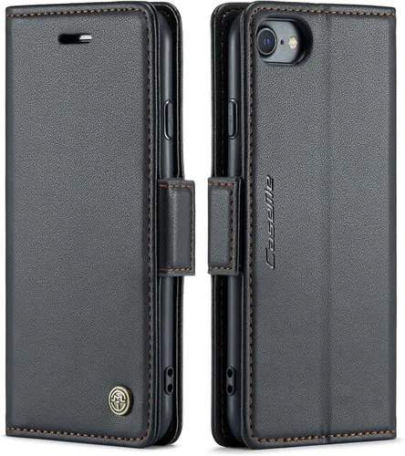 Vista 50 de QLTYPRI Funda tipo cartera para iPhone 7/8/SE 2020/SE 2022 con tarjetero, color azul