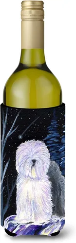 Vista 26 de Caroline's Treasures SS8447CC Starry Night English Bulldog - Enfriador para latas o botellas, lavable, funda plegable con aislamiento para bebidas