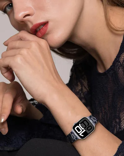 Vista 6 de Miimall Women Resin Bands for Apple Watch Series 10 9 8 7 6 5 4 3 2 1 Ultra SE Colorful Dressy Cute Classy Lightweight Comfort 38mm 40mm 41mm 42mm