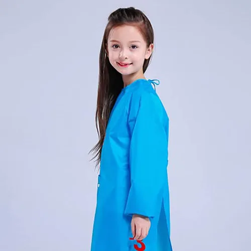 Vista 6 de Delantal de pintura para niños, impermeable, para niñas y niños de 2 a 12 años