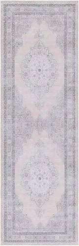Vista 3 de SAFAVIEH Tucson Collection - Alfombra lavable de 2 pies 6 x 8 pies, beige y verde claro, antideslizante, ideal para zonas de alto tráfico en sala