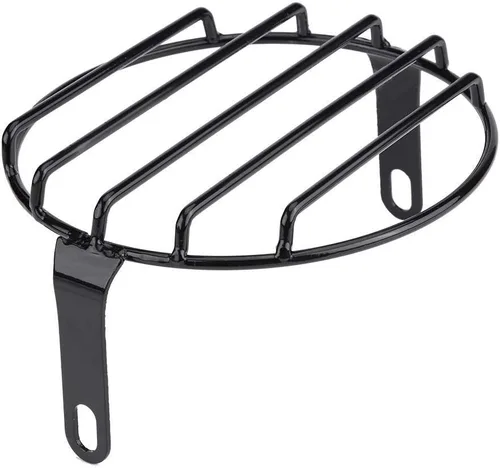 Vista 8 de Parrilla para faros delanteros de motocicleta, 65 pulgadas, montaje lateral, cubierta redonda, ajuste directo para Cruiser Chopper Bobber Custom