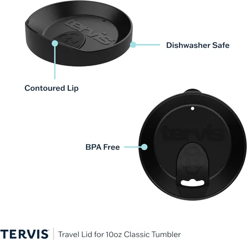 Vista 4 de Tervis Vaso aislado de doble pared con logotipo jurásico universal fabricado en Estados Unidos mantiene las bebidas frías y calientes, 10 onzas