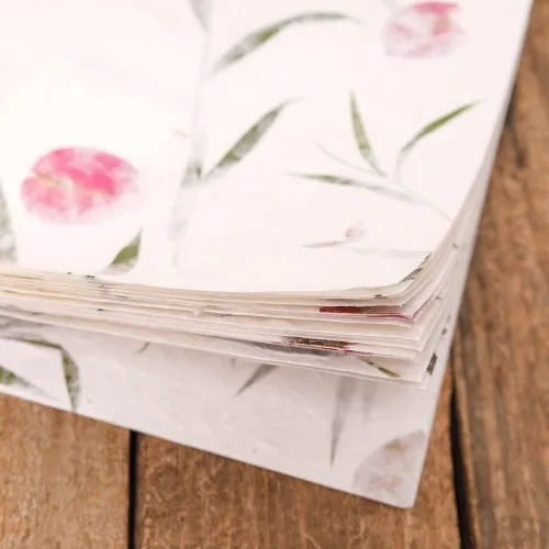 Vista 6 de Hojas de papel de morera gruesas A4 hechas a mano, pintura, escritura, papel decorativo, papel para hacer tarjetas, manualidades, 20 piezas