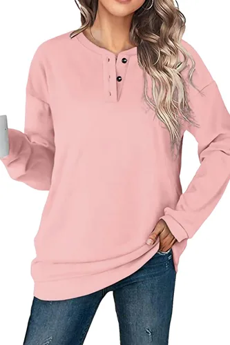 Vista 37 de KINGFEN Sudadera de manga larga con cremallera de un cuarto para mujer