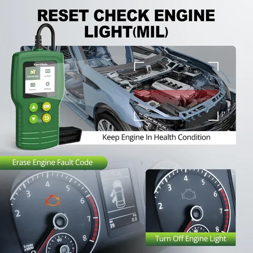 Vista 3 de Escáner OBD2 C302 Lector de Códigos para Verificación del Motor del Automóvil, Herramienta de Diagnóstico Automotriz CAN, Lee y Borra Códigos