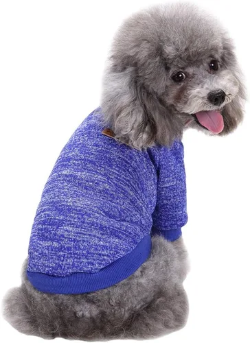 Vista 19 de Ropa para mascotas, suéter suave, cálido y grueso, suéter de invierno para perros (talla S, color rosa) Jecikelon pullover pet apparel for dogs