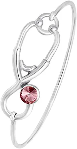 Vista 17 de Estetoscopio Caduceus Doctor Enfermera Encanto Bangle Pulseras para RN graduación regalo
