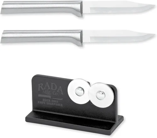 Vista 9 de RADA Cubertería regular para pelar (R101) con sacapuntas, plata, paquete