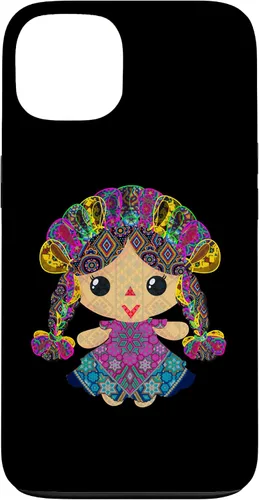 Vista 6 de iPhone 15 muñeca mexicana, maria, mazahua arte huichol, lele, caso